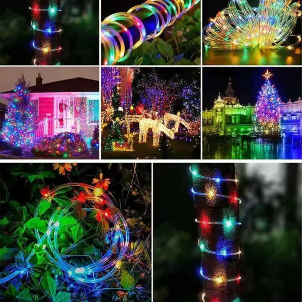 Guirlande solaire extérieure 200 leds multicolores – Image 7