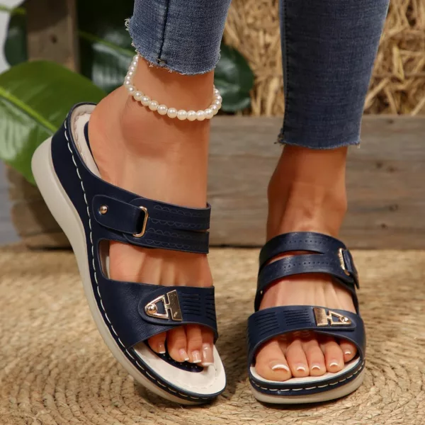 Mules compensées femme confort réglable – Image 6