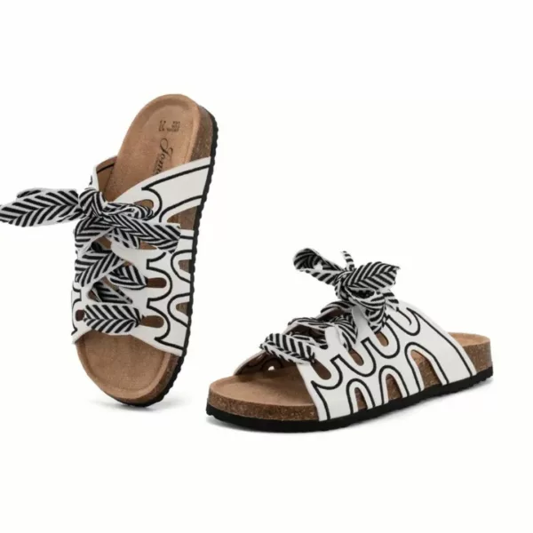 Mules femme bohème nœud confort – Image 9