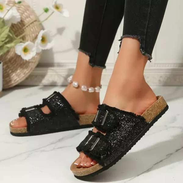 Mules femme paillettes tendance été – Image 17
