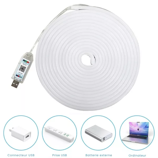 Néon lumineux mural rechargeable sans fil – Image 2