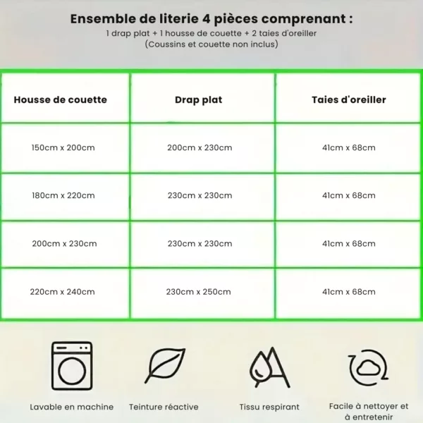 Parure de lit fleurs artistiques modernes – Image 3