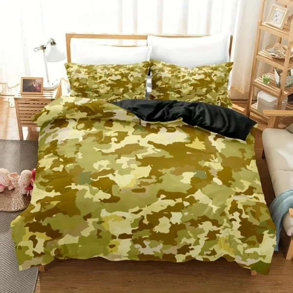 Parure de lit imprimé camouflage militaire – Image 6