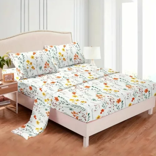 Parure de lit imprimé floral printanier