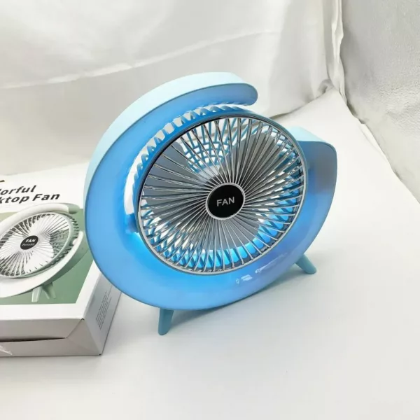 Ventilateur led coloré portatif ambiance jardin – Image 5