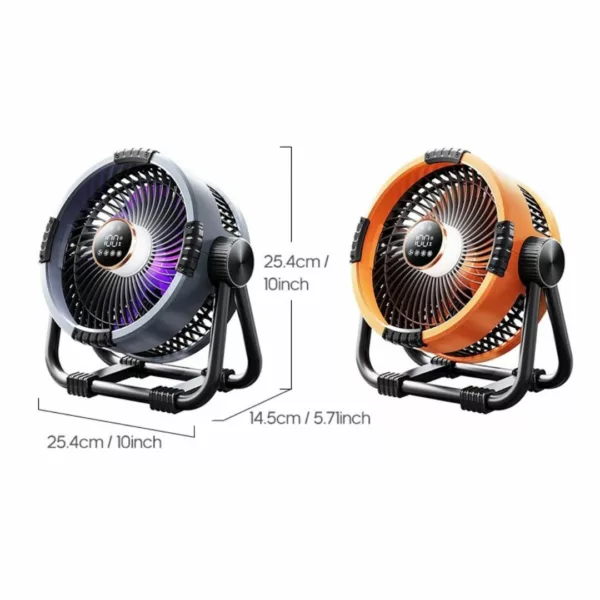 Ventilateur led lumineux portatif pour jardin fête – Image 3