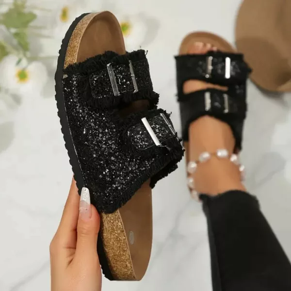 Mules femme paillettes tendance été – Image 16