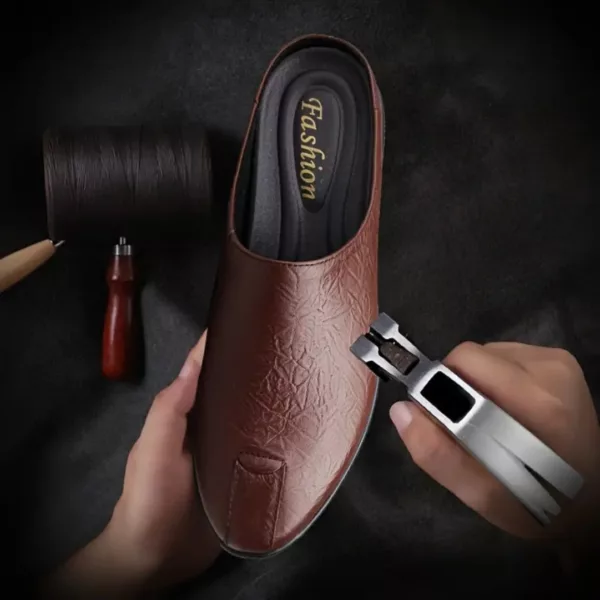 Mules confort homme cuir antidérapantes – Image 5