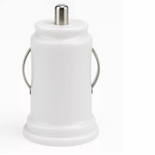 Adaptateur allume cigare double port USB voiture – Recharge rapide pour smartphone et GPS en déplacement - Blanc