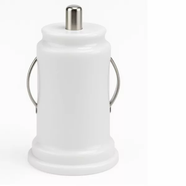 Adaptateur allume cigare double port USB voiture – Recharge rapide pour smartphone et GPS en déplacement - Blanc
