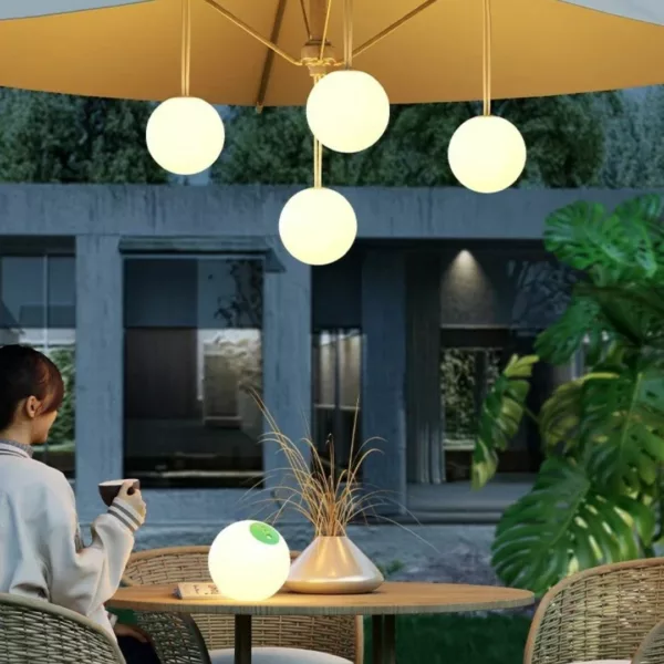 Ballon led rechargeable suspendu soirée jardin – Ambiance magique et lumière tamisée pour vos soirées en plein air – Image 8