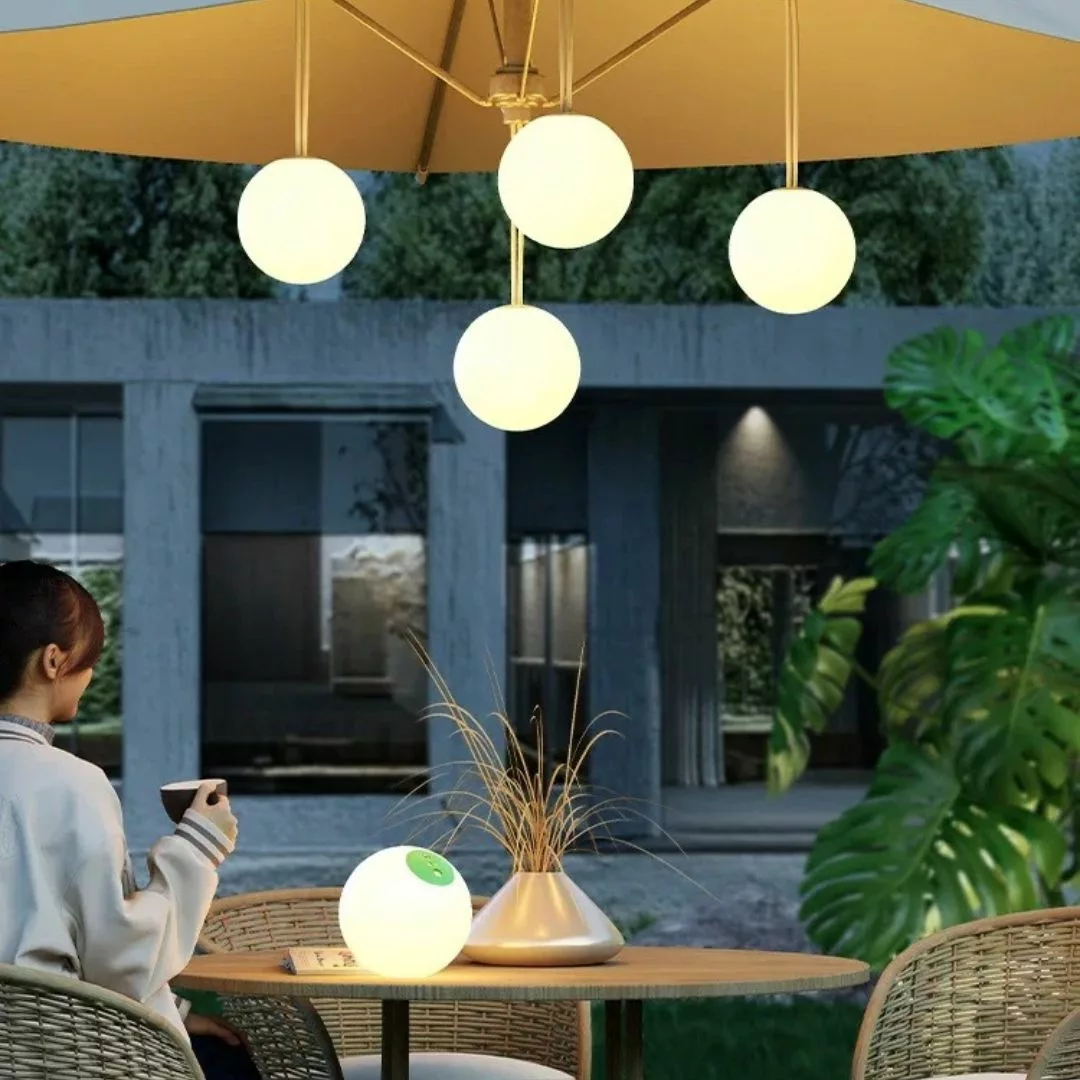 Ballon led rechargeable suspendu soirée jardin – Ambiance magique et lumière tamisée pour vos soirées en plein air