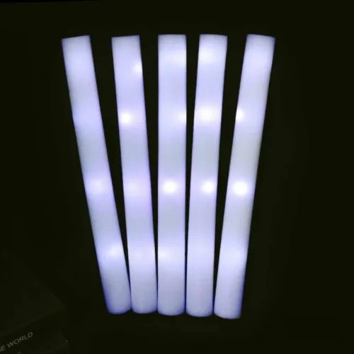Bâtons lumineux mousse réutilisables pour soirée – Ambiance festive garantie – LED multicolores longue durée