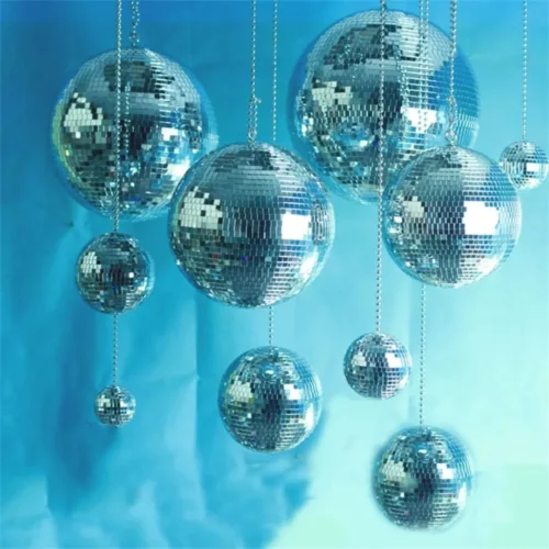 Boule disco suspendue motorisée extérieure – Ambiance lumineuse magique pour vos soirées en plein air