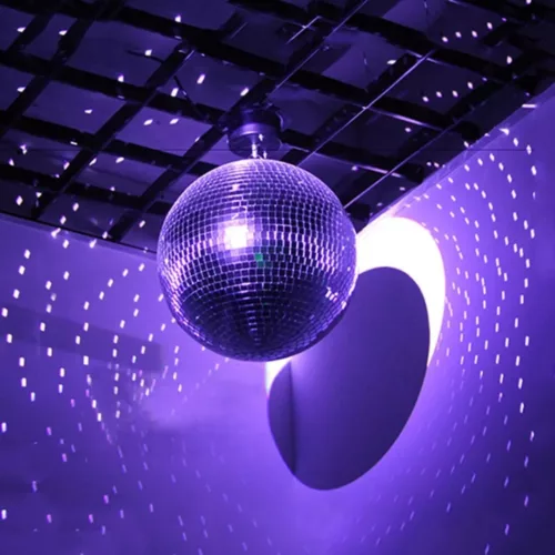 Boule disco suspendue motorisée extérieure – Ambiance lumineuse magique pour vos soirées en plein air