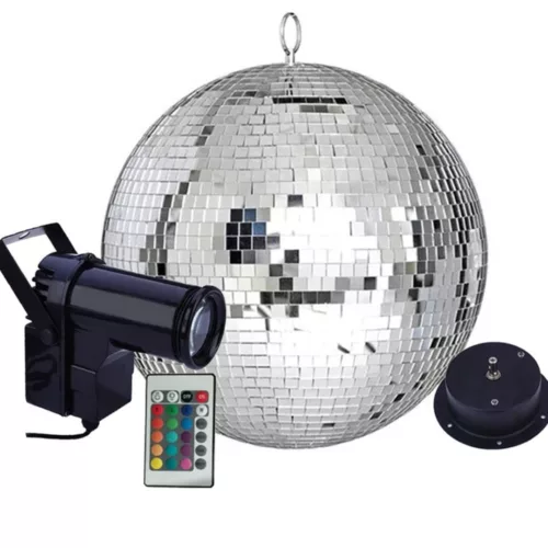 Boule disco suspendue motorisée extérieure – Ambiance lumineuse magique pour vos soirées en plein air