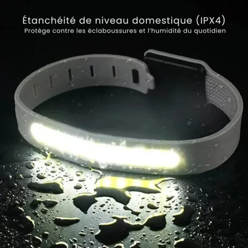 Bracelet lumineux réglable avec batterie rechargeable – Sécurité maximale la nuit pour courir, marcher ou faire du vélo