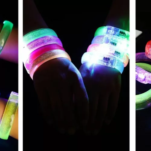 Bracelet néon lumineux rechargeable pour soirée