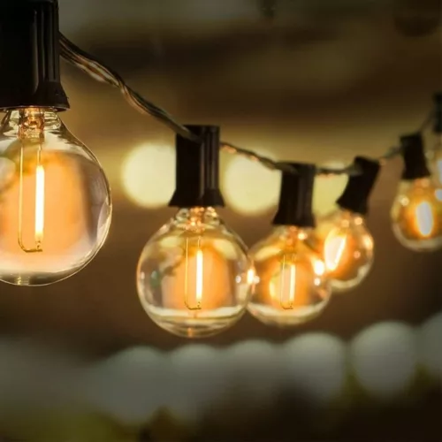 Guirlande ampoules géantes extérieur ambiance festive – Illuminez vos soirées avec style et chaleur