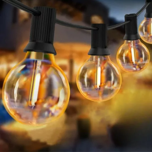 Guirlande ampoules géantes extérieur ambiance festive – Illuminez vos soirées avec style et chaleur