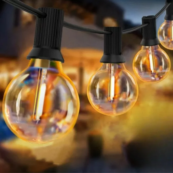 Guirlande ampoules géantes extérieur ambiance festive – Illuminez vos soirées avec style et chaleur