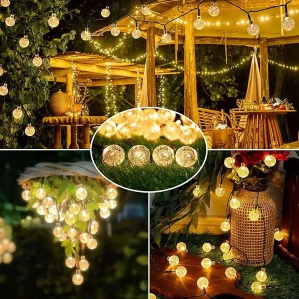 Guirlande lumineuse solaire pour pergola extérieure – Ambiance chaleureuse et éco-friendly pour vos soirées en plein air