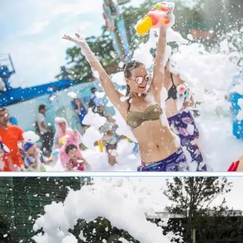 Mini machine à mousse portable pour jardin – Nettoyage puissant sans effort – Terrasse, voiture, mobilier extérieur