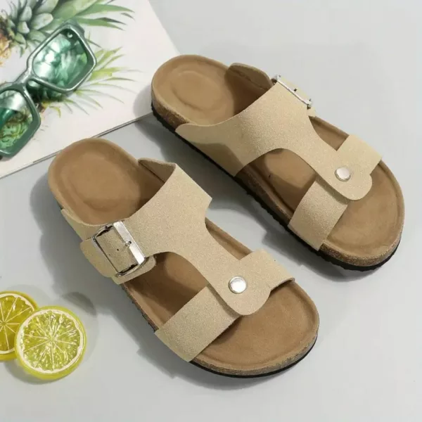 Mules ergonomiques bride boucle femme – Confort tout-terrain élégant pour pieds sensibles – Maintien optimal et style casual chic