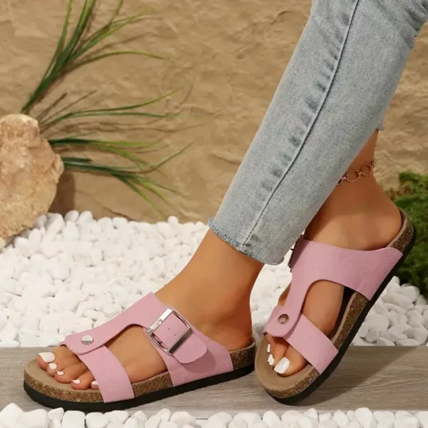 Mules ergonomiques bride boucle femme – Confort tout-terrain élégant pour pieds sensibles – Maintien optimal et style casual chic