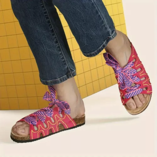 Mules femme bohème nœud confort – style chic d'été & semelle souple pour un confort optimal