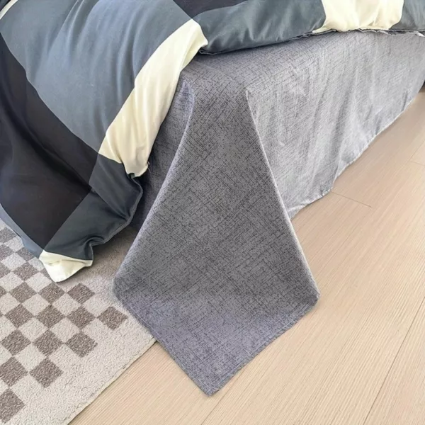 Parure de lit à grands carreaux modernes – Style contemporain et confort doux pour une chambre tendance