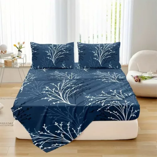Parure de lit branches minimalistes zen – Ambiance apaisante et design épuré pour un sommeil relaxant