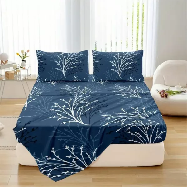 Parure de lit branches minimalistes zen – Ambiance apaisante et design épuré pour un sommeil relaxant