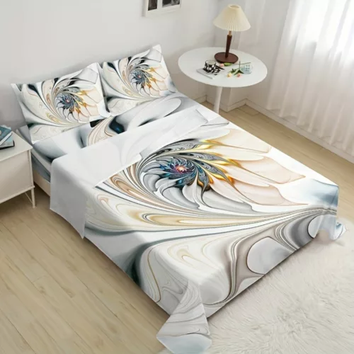 Parure de lit design floral abstrait – Confort haut de gamme et déco moderne pour chambre élégante