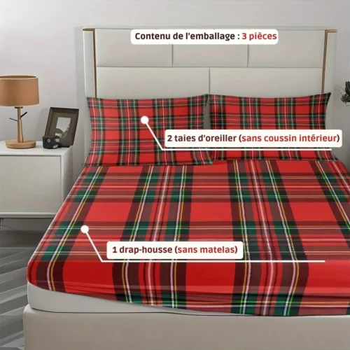 Parure de lit écossaise traditionnelle chaleureuse – Ambiance cosy et vintage pour nuits douillettes