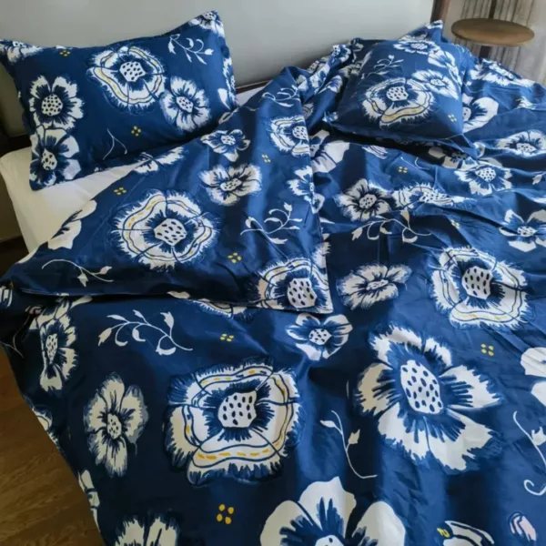 Parure de lit fleurs artistiques modernes – Housse élégante et colorée pour chambre design – Confort doux et style unique