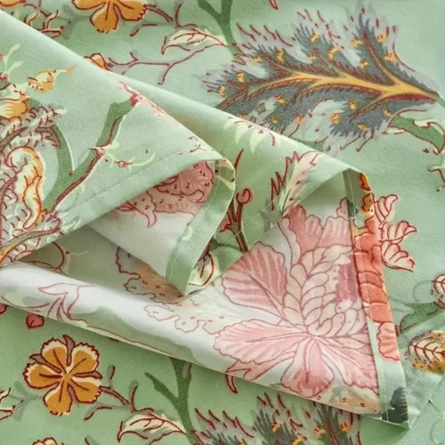 Parure de lit fleurs vintage élégantes – Ambiance romantique, déco rétro chic, confort doux et raffiné