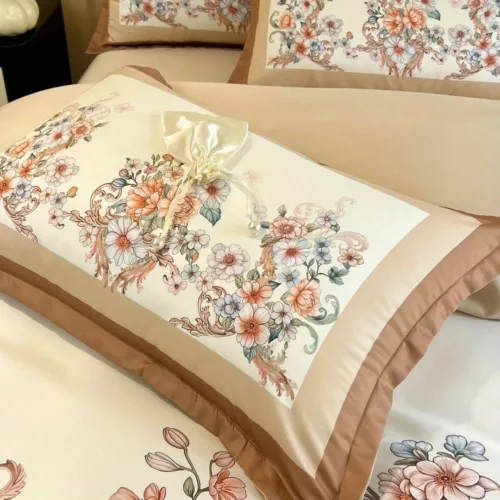 Parure de lit florale chic romantique – Ambiance douce et élégante pour des nuits paisibles et raffinées