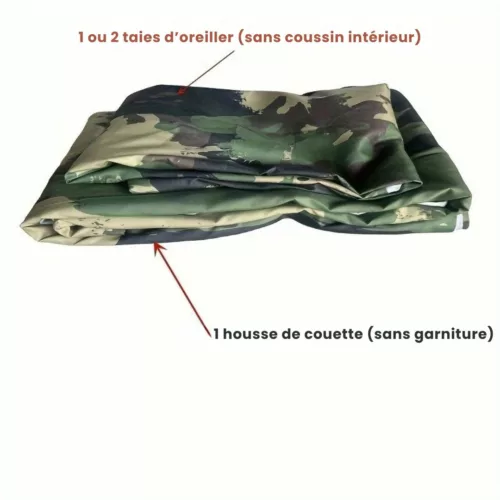 Parure de lit imprimé camouflage militaire – Style audacieux et confort ultime pour une chambre tendance