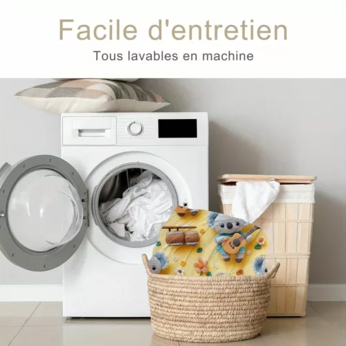 Parure de lit koalas musiciens joyeux – Ambiance ludique et apaisante pour des nuits pleines de douceur