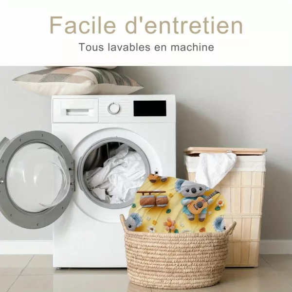 Parure de lit koalas musiciens joyeux – Ambiance ludique et apaisante pour des nuits pleines de douceur