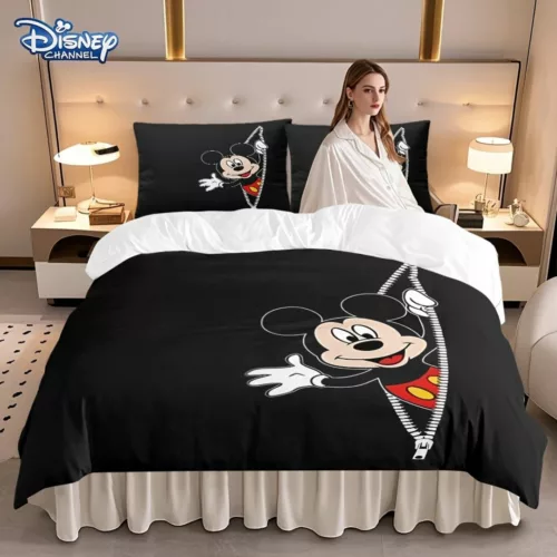 Parure de lit Mickey Disney zippé – Confort doux, pratique et amusant pour un sommeil magique enfant
