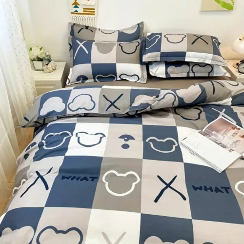 Parure de lit motifs nounours modernes – Douceur enfantine tendance pour chambres cosy et nuits apaisées