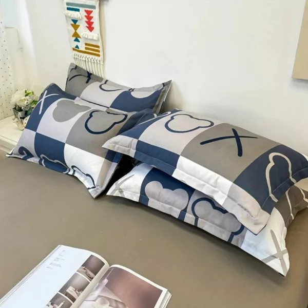 Parure de lit motifs nounours modernes – Douceur enfantine tendance pour chambres cosy et nuits apaisées