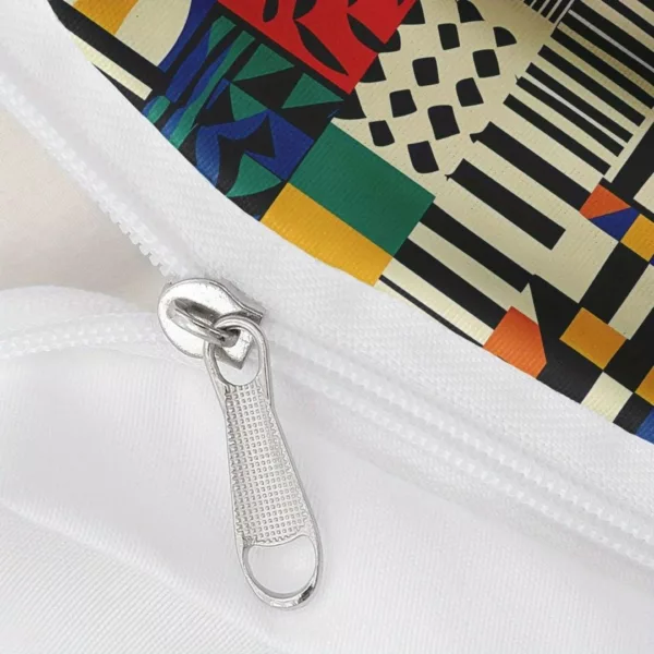 Parure de lit patchwork géométrique pop – Couleurs vibrantes pour chambre moderne et déco originale
