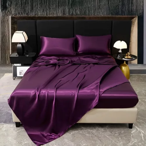 Parure de lit satin doux luxe – Confort haut de gamme pour des nuits douces et élégantes
