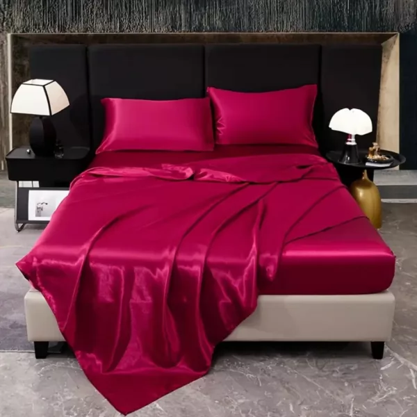 Parure de lit satin doux luxe – Confort haut de gamme pour des nuits douces et élégantes