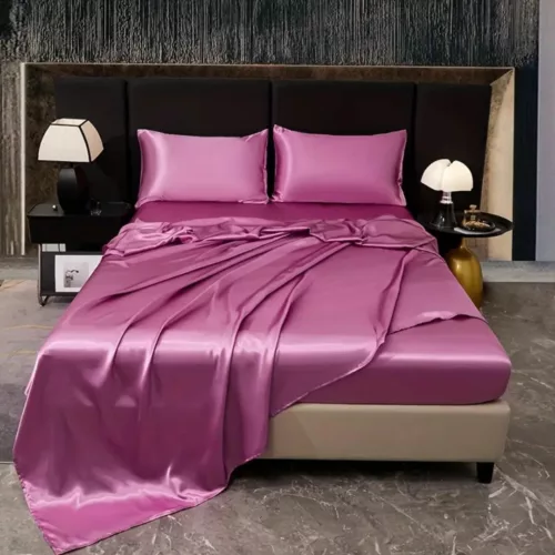 Parure de lit satin doux luxe – Confort haut de gamme pour des nuits douces et élégantes