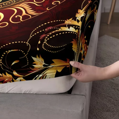 Parure de lit soleil lune dorés royaux – Élégance mystique et confort luxueux pour des nuits féériques