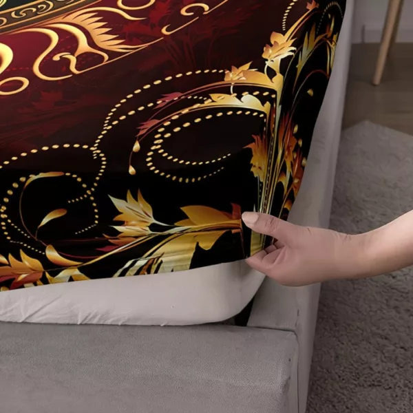Parure de lit soleil lune dorés royaux – Élégance mystique et confort luxueux pour des nuits féériques